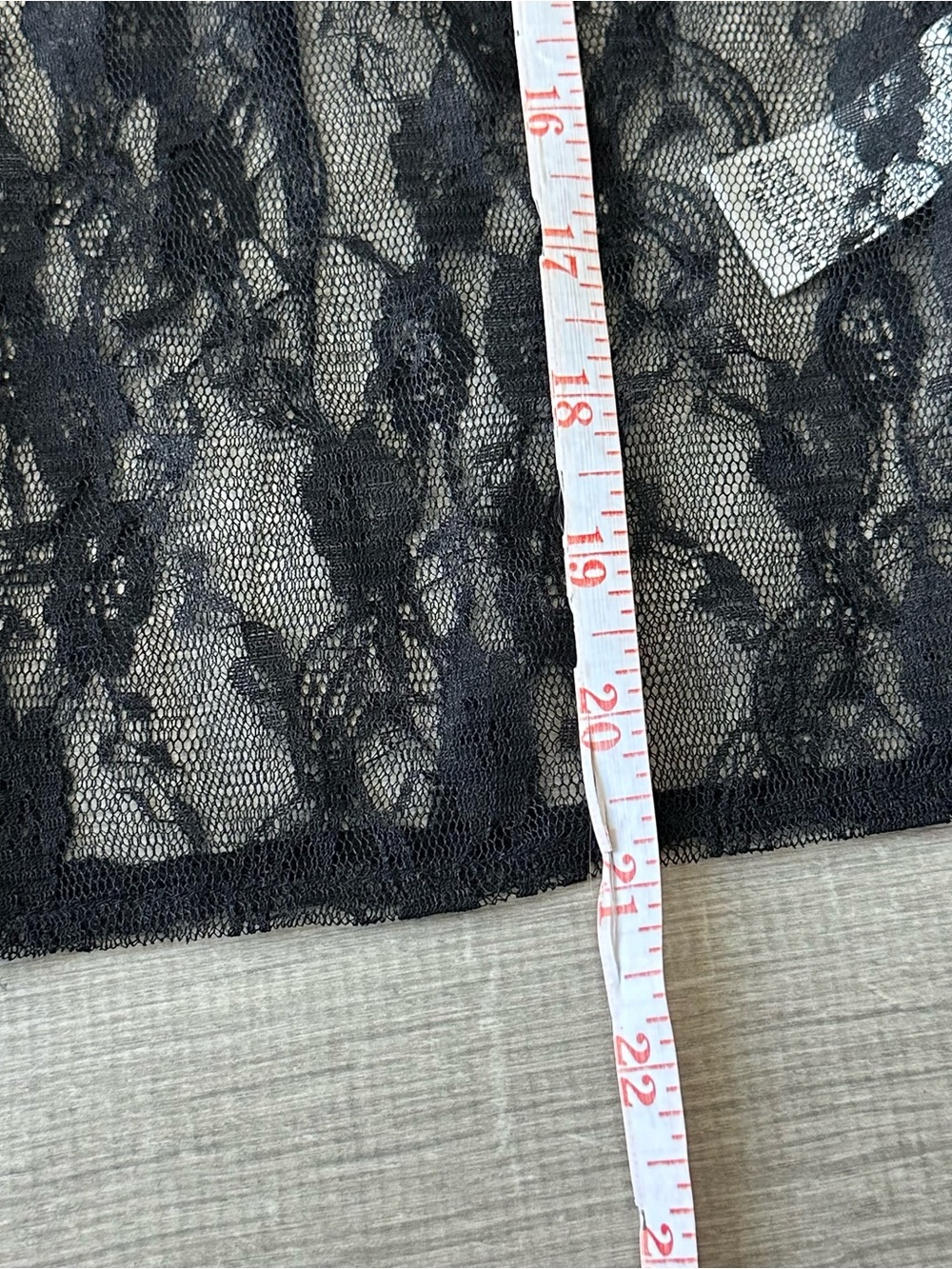 Nygard Sheer Black Lace Button-Front and beaded sheer Blouse whimsigoth - Picture 4 of 7
